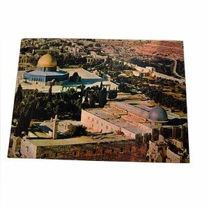 Vintage Jerusalem Dome of the Rock Postcard | Old City Aerial View | Holy